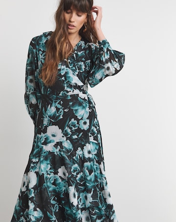 Joanna Hope Printed Wrap Maxi Dress