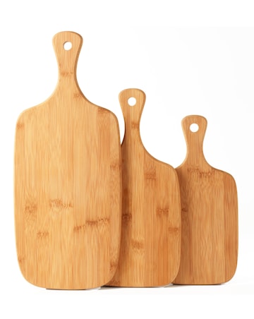 Salter Set of 3 Bamboo Paddle Chopping Boards