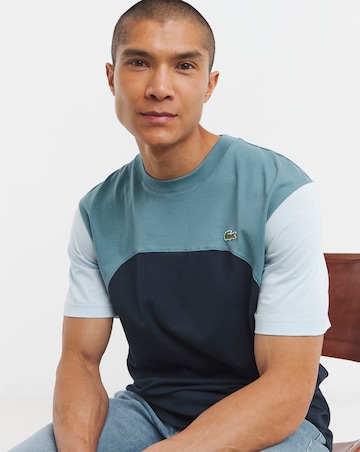 Lacoste Short Sleeve Colourblock T-Shirt - Blue