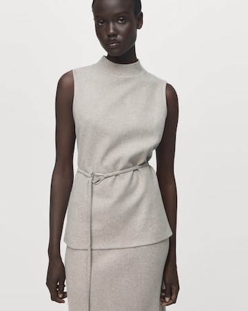 Mango Sleeveless Peplum Top