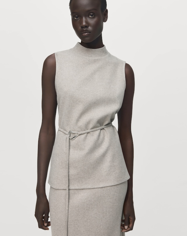 Mango Sleeveless Peplum Top