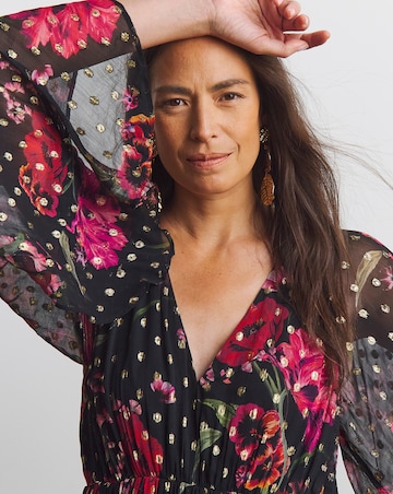 Joanna Hope Lurex Floral Maxi Dress