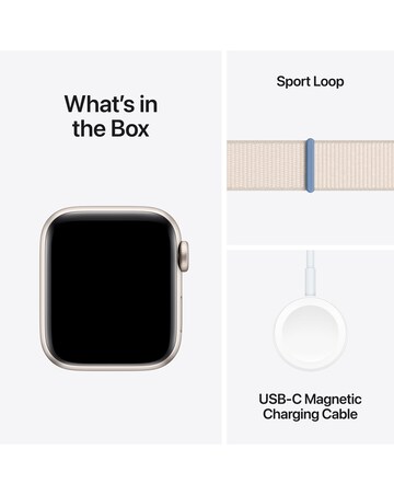 Apple Watch SE Cellular 40mm Starlight Aluminium Case, Starlight Sport Loop