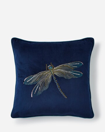 Embroidered Dragonfly cushion