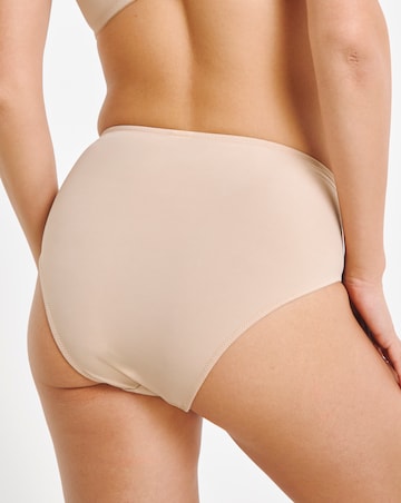 Pretty Secrets (2 Pack) Hannah Spot Full Brief Knickers Black/Almond