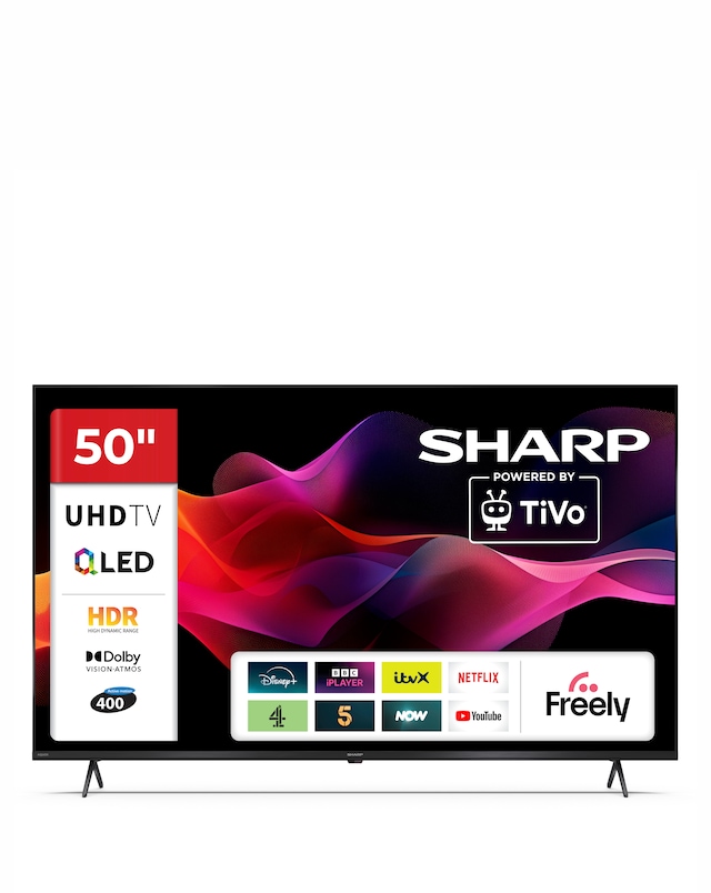 Sharp 4T-C50HM5245KB 50in 4K Ultra HD Smart TiVo LED TV with Freely