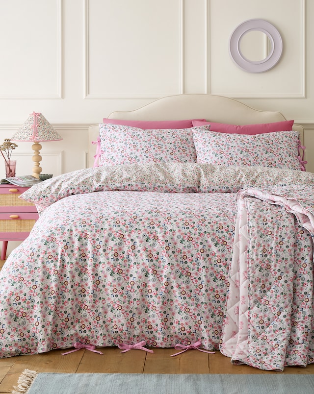Cath Kidston Pearly Queen Ditsy 100% Cotton Duvet Cover Set