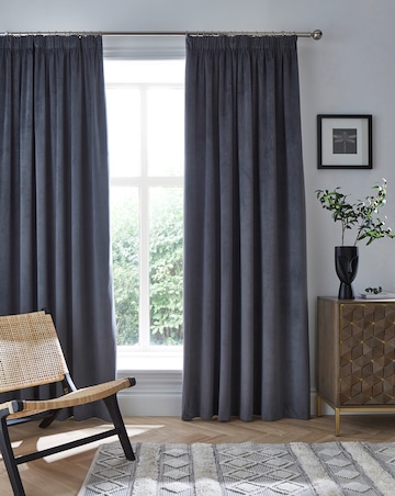 Velvet Light Filtering Pencil Pleat Curtains