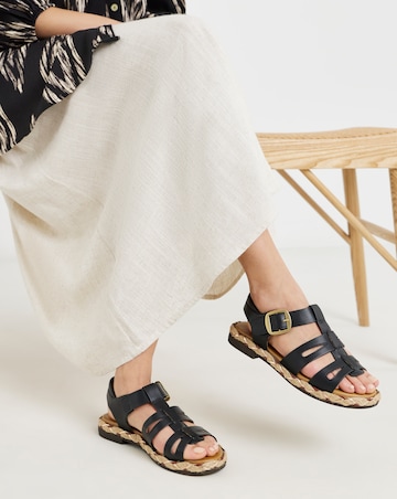 Heavenly Feet Tonic Fisherman Espadrille Sandals - Extra Wide Fit (EEE)