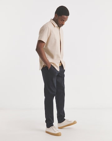 Short Sleeve Linen Blend Shirt