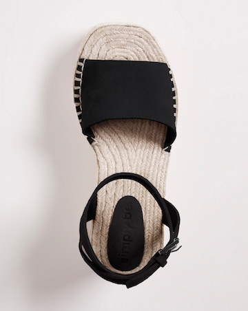 Sissy Suede Espadrille Wedge Sandals - Wide Fit (E)