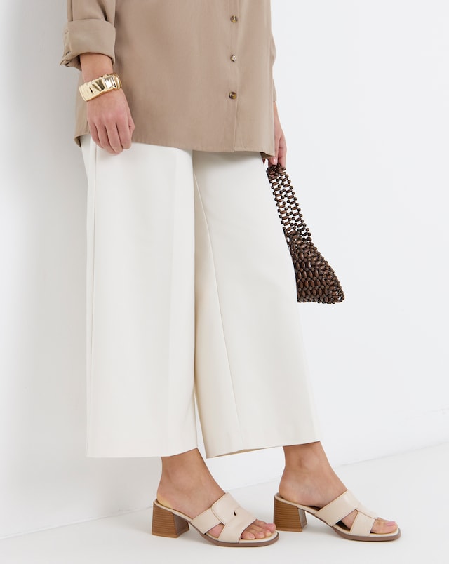 Raye Low Block Heel Woven Mules - Extra Wide Fit (EEE)