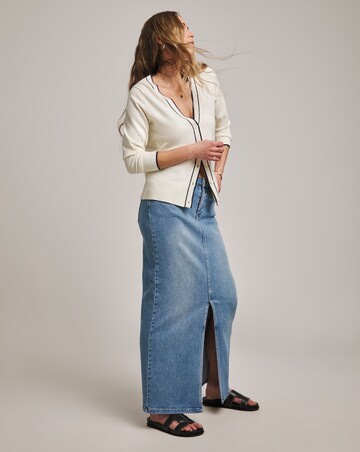 Anthology Contrast Trim Rib Cardigan