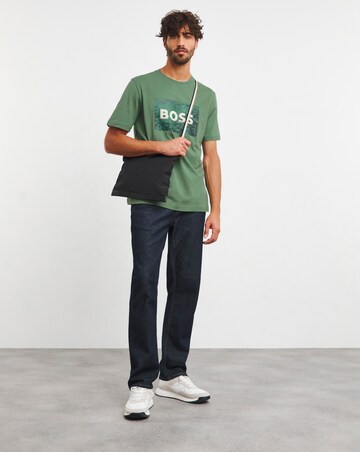 BOSS Short Sleeve Green Large Graphic Logo T-Shirt
