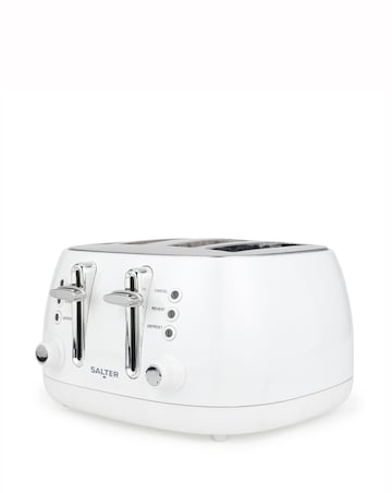 Salter Boston 4 Slice White Toaster