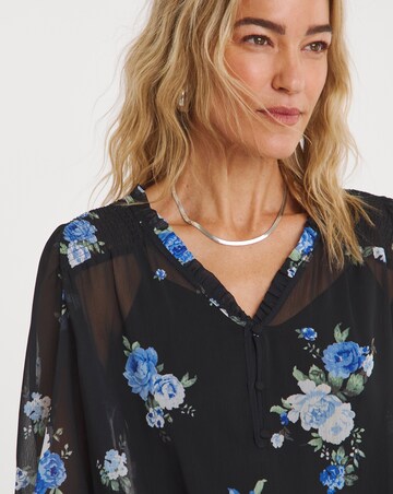 Chiffon Button Front Blouse