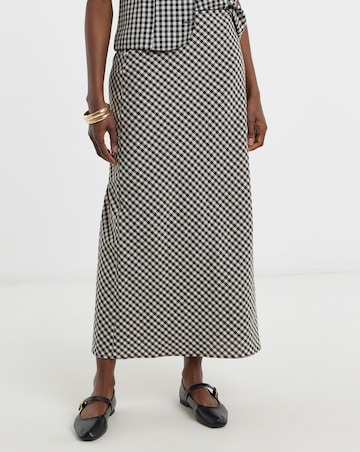 Gingham Midi Skirt