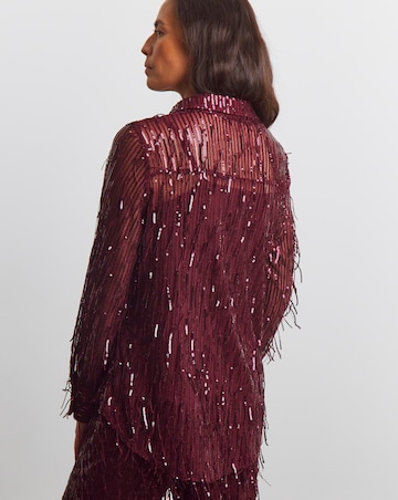 Joanna Hope Sequin Tassle Shirt