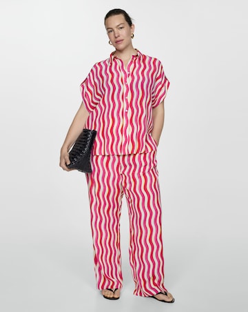 Mango Ibiza Wavy Stripe Trousers