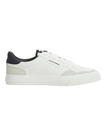 Jack & Jones Faux Leather Logo Trainers - White/Navy
