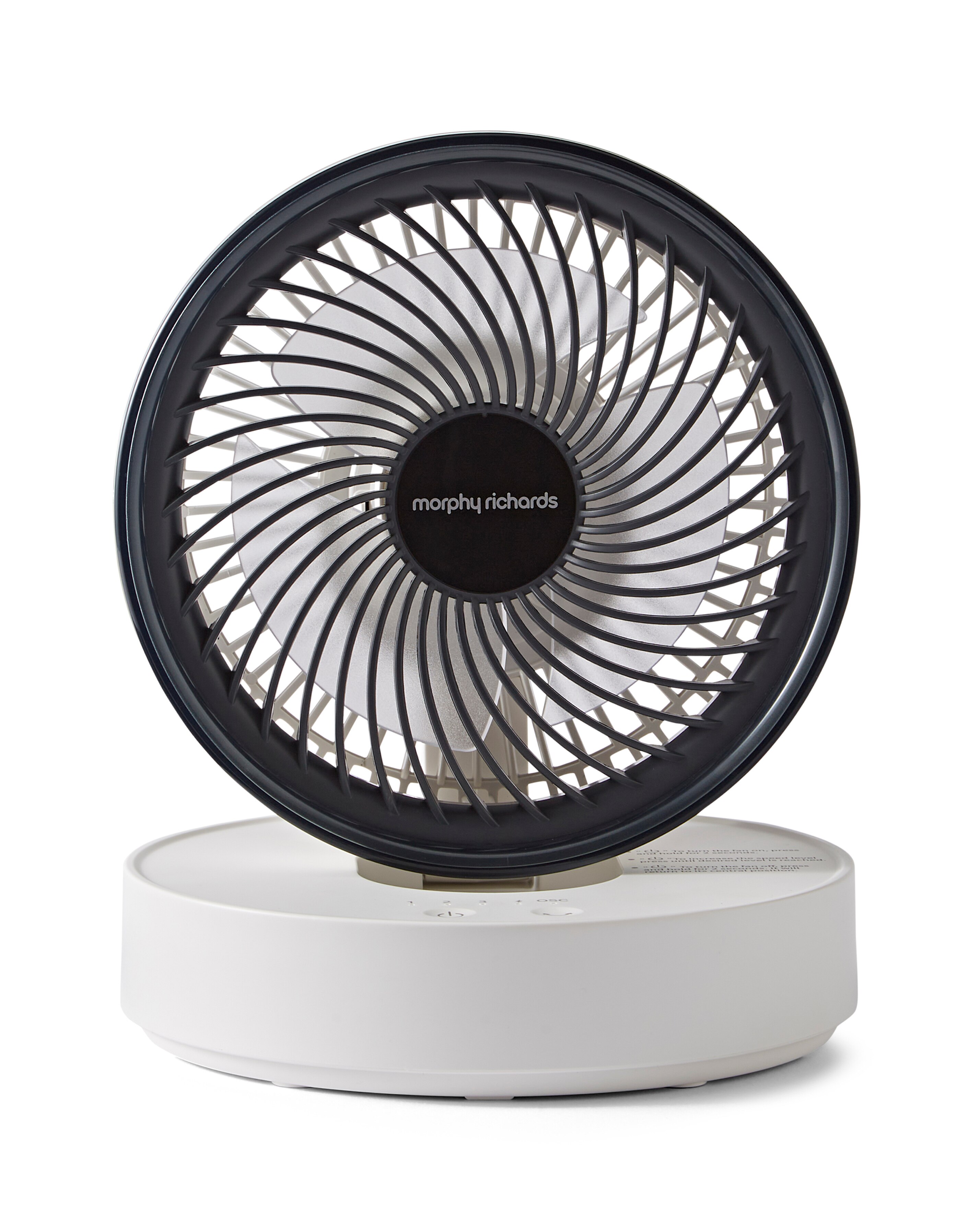 Morphy Richards Air Flex 6in Portable Oscillating USB Fan White/Grey