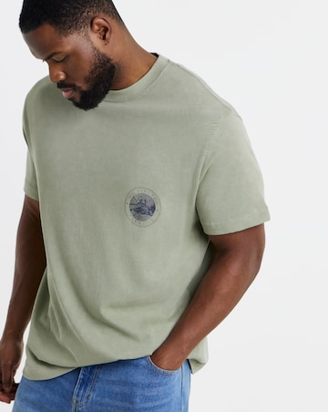 Jack & Jones Vermont Originals Back Graphic T-Shirt - Khaki