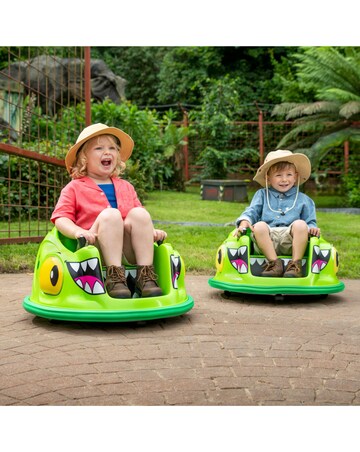 Xootz Kids Electric Dinosaur Bumper Car Ride-On - Green