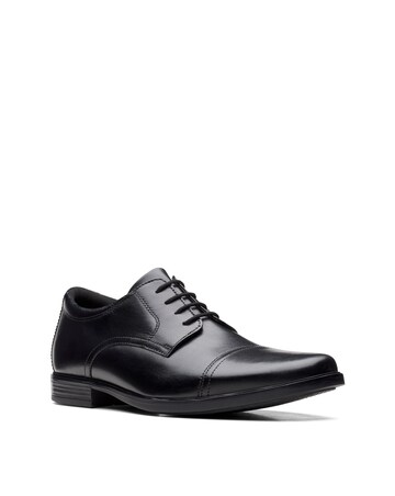 Clarks Howard Cap Shoes - Black