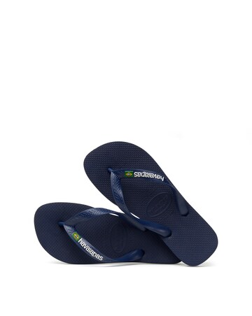 Havaianas Basil Logo Flip Flops - Navy
