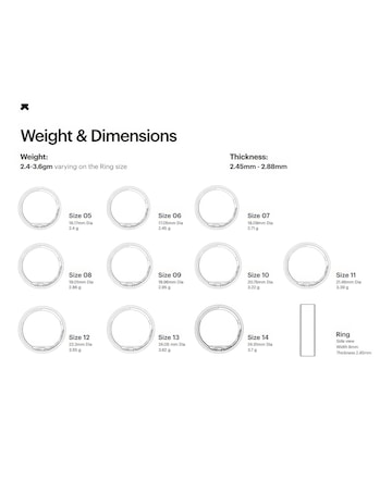 Ultrahuman Ring AIR Bluetooth Smart Ring - Air Silver - Size 8