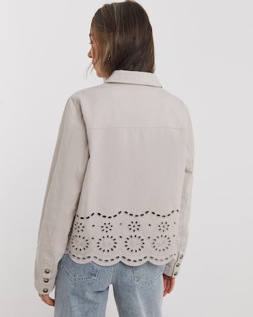 Pure Cotton Stone Broderie Jacket