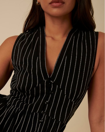 Nobody's Child Sleeveless Starlight Midaxi Dress Black Ticking Stripe