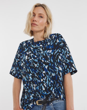 Printed Boxy Short Sleeve Top