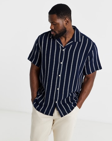 Jack & Jones Coba Stripe Shirt - Navy