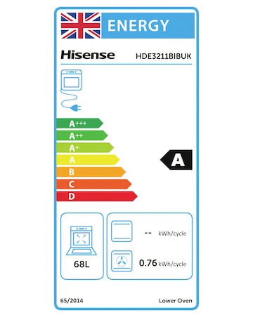Hisense HDE3211BIBUK 60cm Induction Double Cooker - Black
