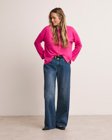 Anthology Pink Cotton Modal Long Sleeve Top