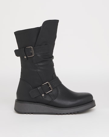 Heavenly Feet Hannah Buckle Boots Wide Fit