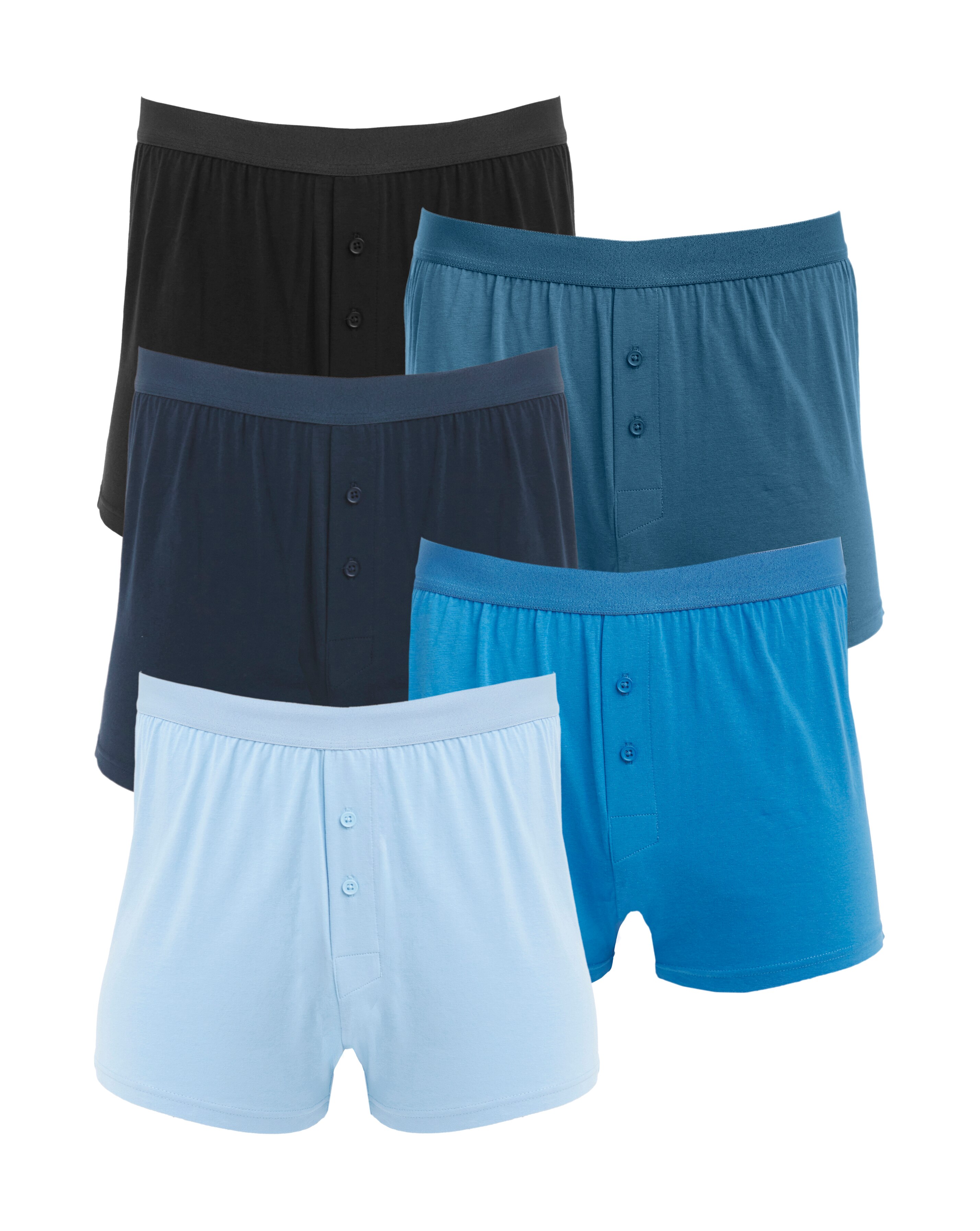 5 Pack Blue Loose Boxers