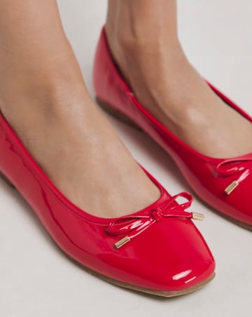 Evar Square Toe Ballerina Shoes - Extra Wide Fit (EEE)