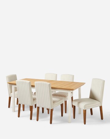 Julipa Ashford Extending Dining Table with 6 Everly Chairs