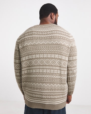 Knitted Fairisle Crew Neck Jumper