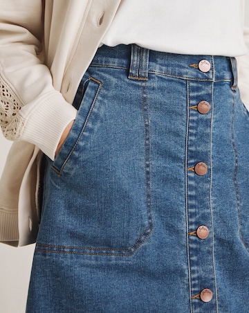 Julipa Button Down Denim Skirt