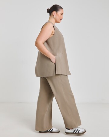 Simply Be Neutral Soft Twill Wide Leg Co-ord Trouser