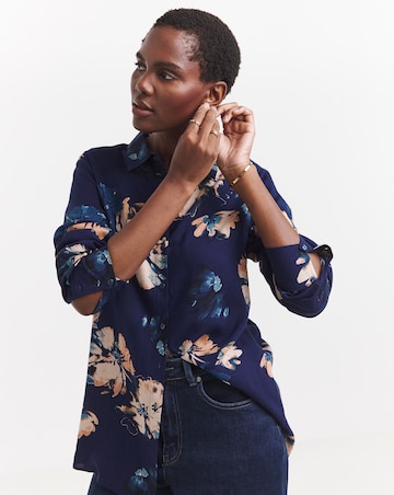 Dipped Back Viscose Shirt