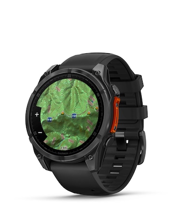 Garmin Fenix 8 47mm Amoled Smart Watch - Slate Grey with Black Silicone Band