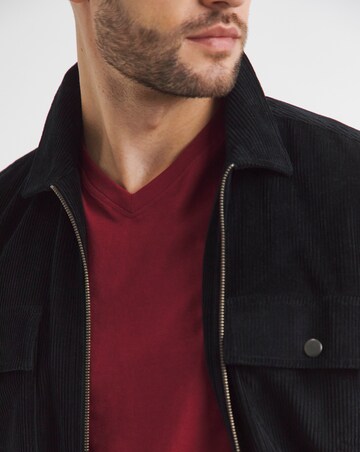 Pure Cotton V Neck T-Shirt Long- Cranberry