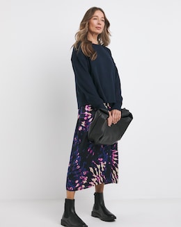 2 in 1 Printed Slip Dress With Jumper