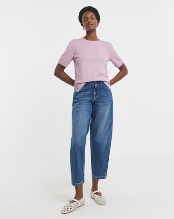 Blush Crew Neck Short Sleeve Jumper