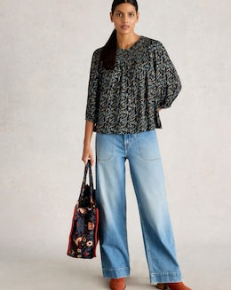 White Stuff Remi Metallic Top