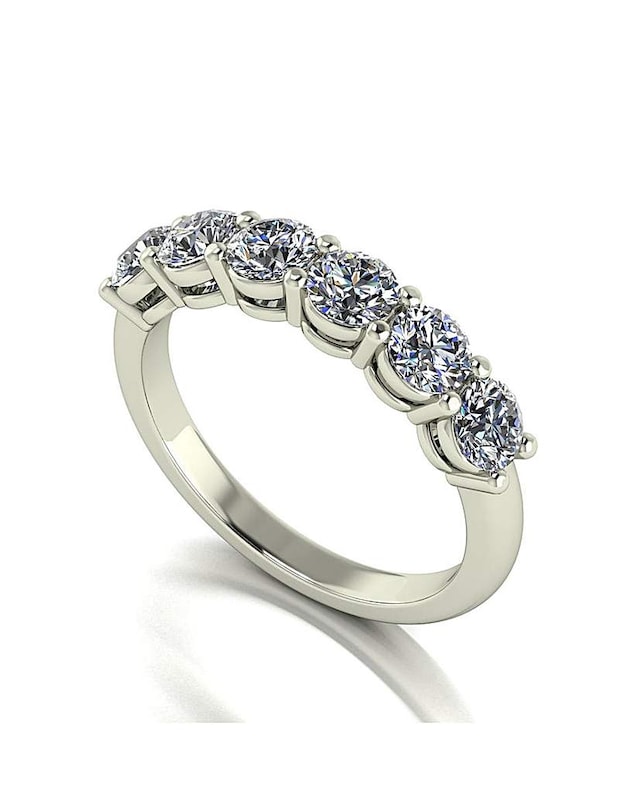 9ct White Gold 1.35ct eq total Moissanite Solitaire Ring